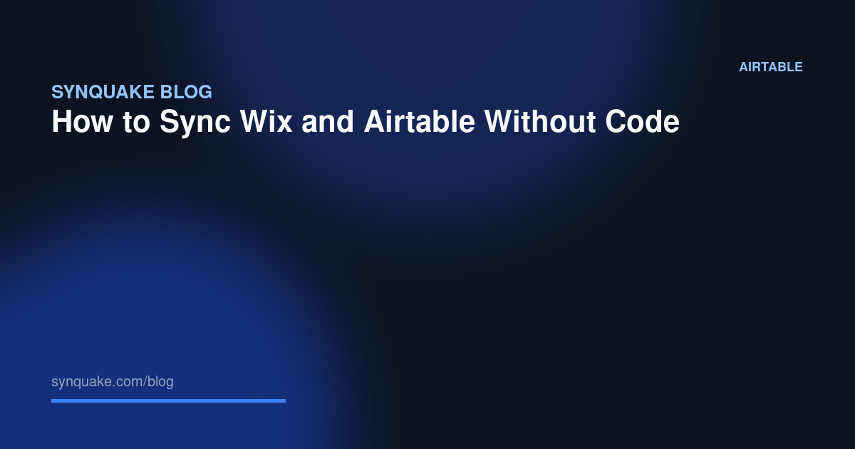How to Sync Wix and Airtable Without Code